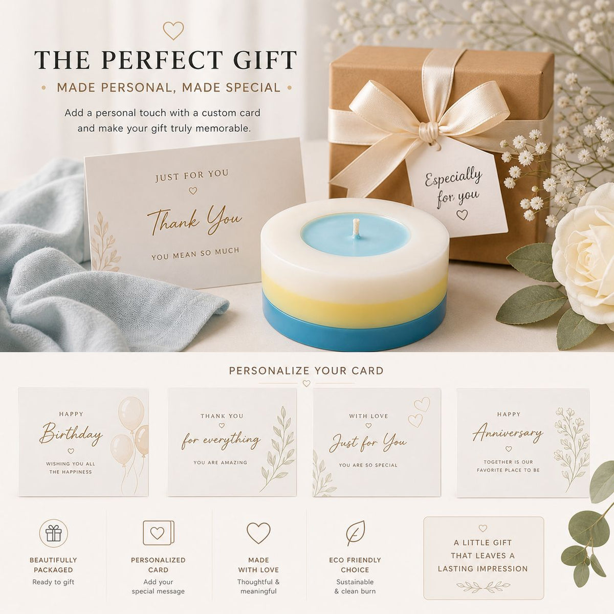 Pastel Mood Candle – Handmade Soy Wax Decor Candle