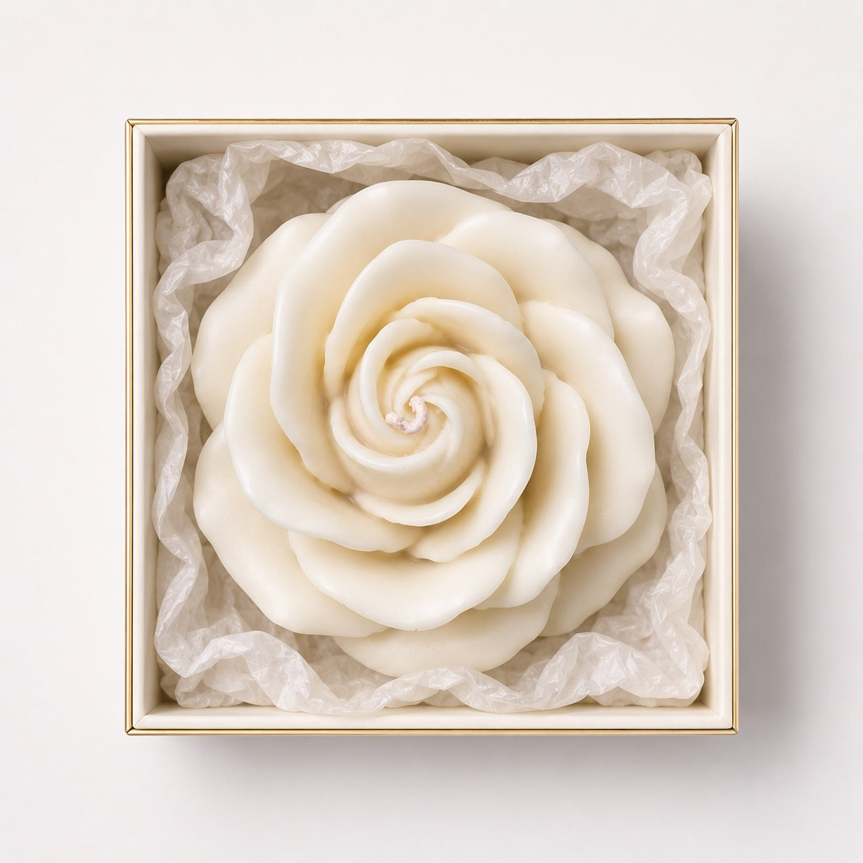 Personalized Rose Candle Gift for Her | Luxury Soy Flower Candle | Aesthetic Room Decor Accent | Unique Wedding Favors | Anniversary