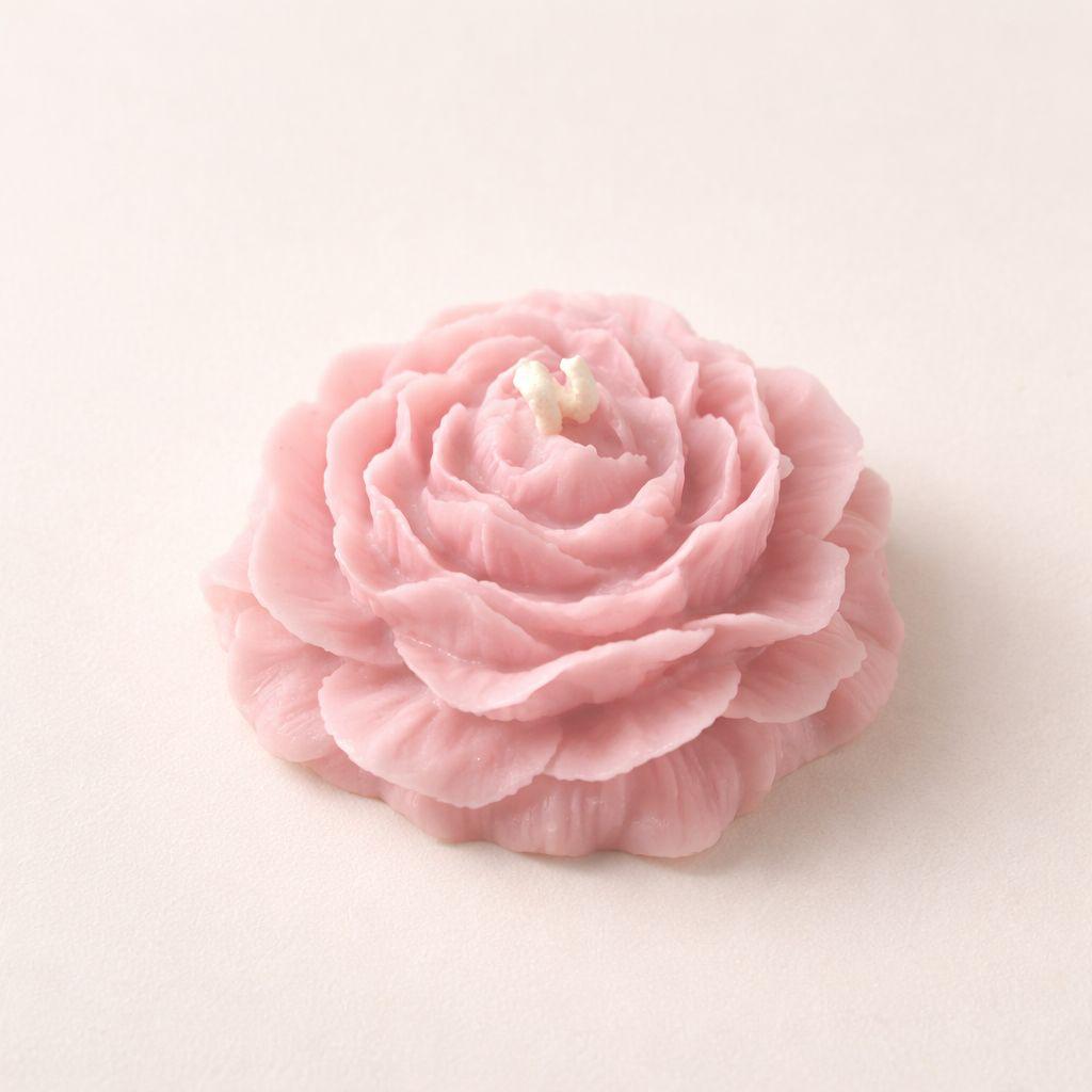 Elegant Peony Soy Candle | Flower Gift Box | Scented Unscented Pink Wax | Bridal Wedding Favor