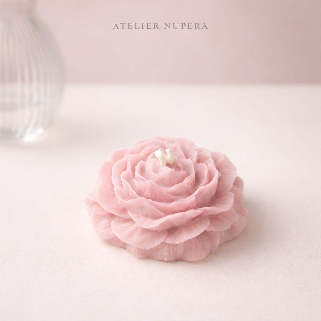Elegant Peony Soy Candle | Flower Gift Box | Scented Unscented Pink Wax | Bridal Wedding Favor