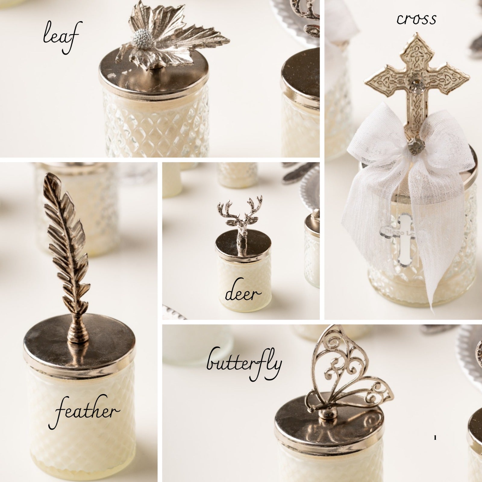 Urun-5 Personalized Mini Candle Jar Favors for Wedding Party: Elegant Glass Jar Soy Wax Candle Favors Description