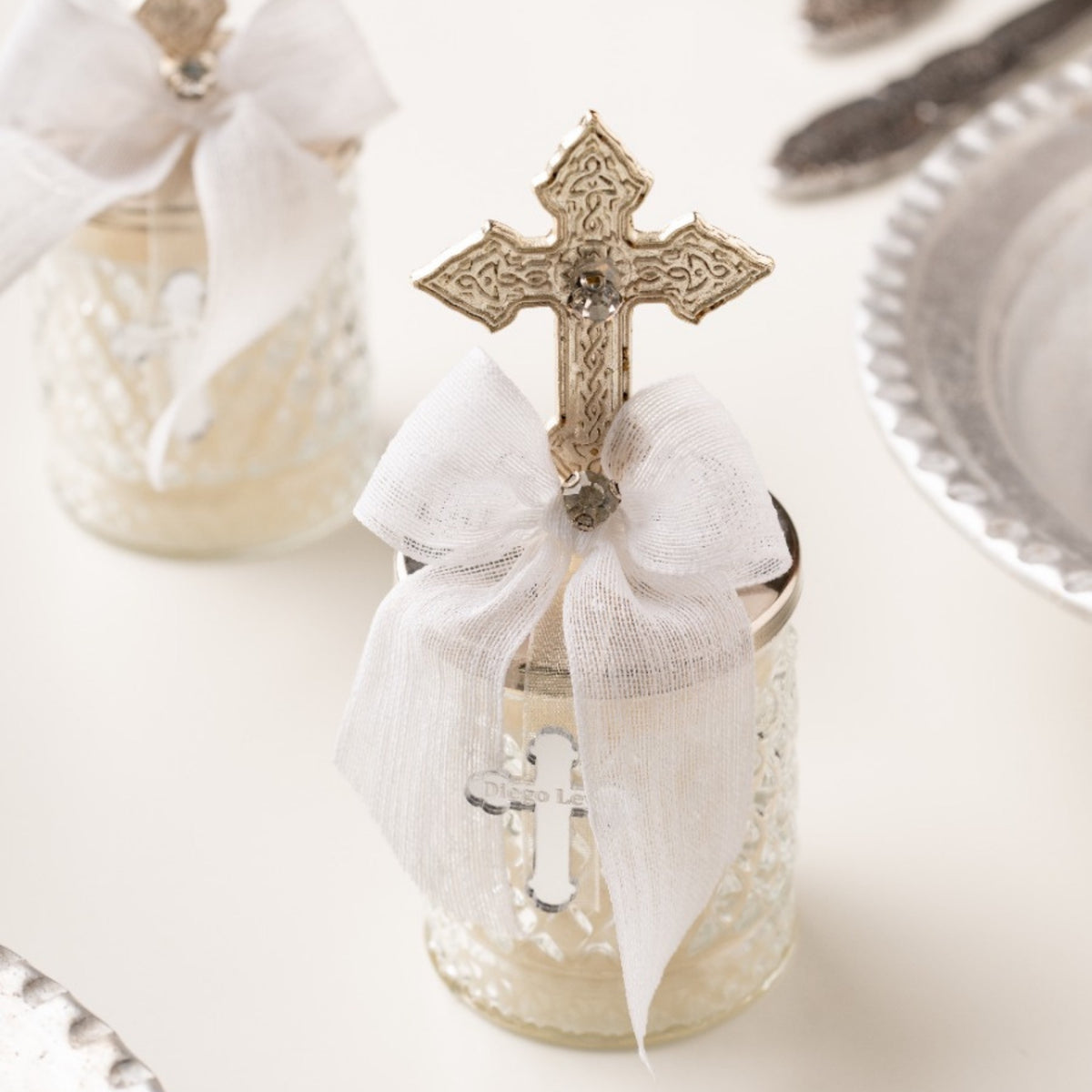 Urun-5 Personalized Mini Candle Jar Favors for Wedding Party: Elegant Glass Jar Soy Wax Candle Favors Description