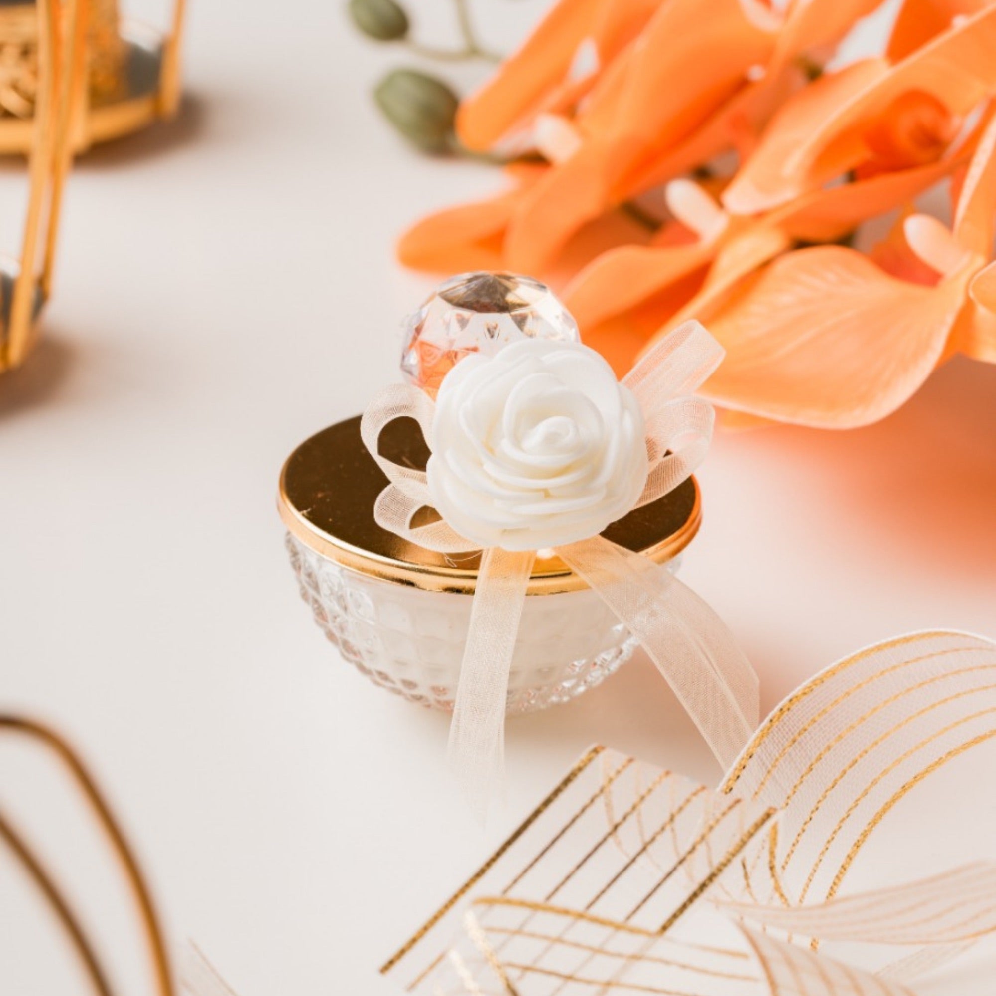 Urun-9 Personalized Soy Wax Candle Favors for Baby Shower: Party Favor Candles in Glass Jar
