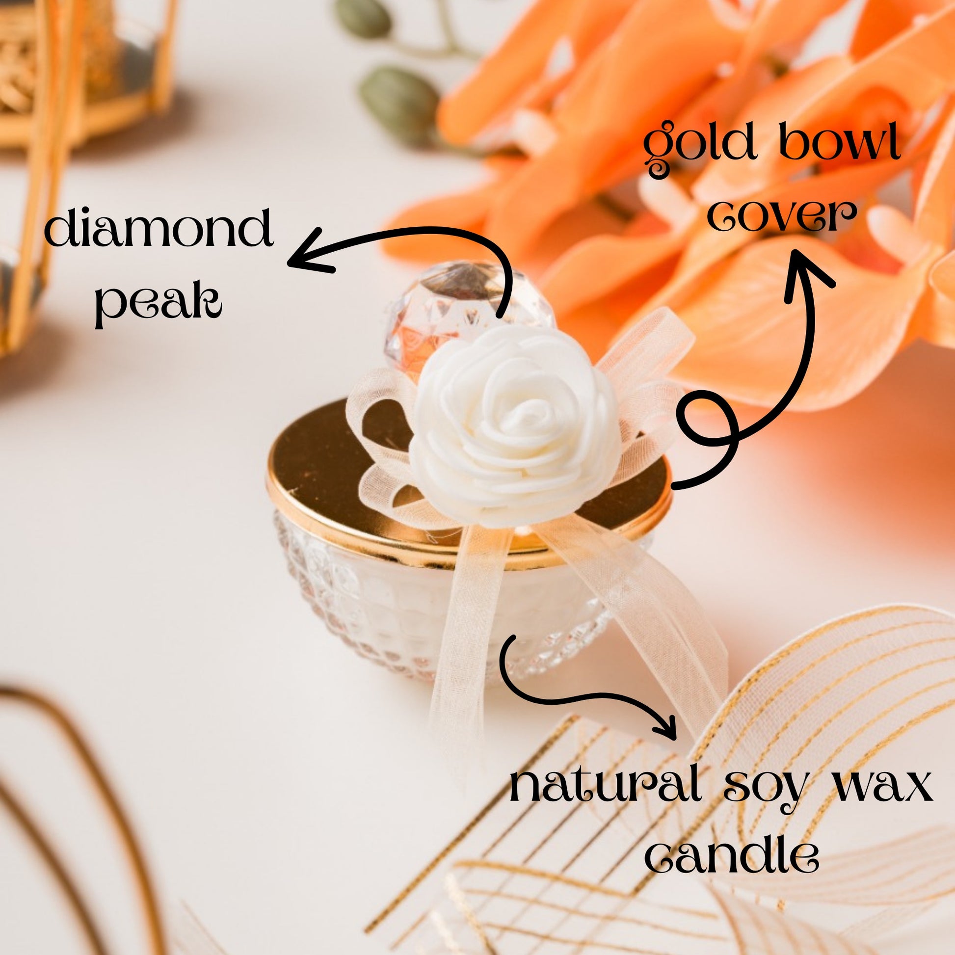 Urun-9 Personalized Soy Wax Candle Favors for Baby Shower: Party Favor Candles in Glass Jar