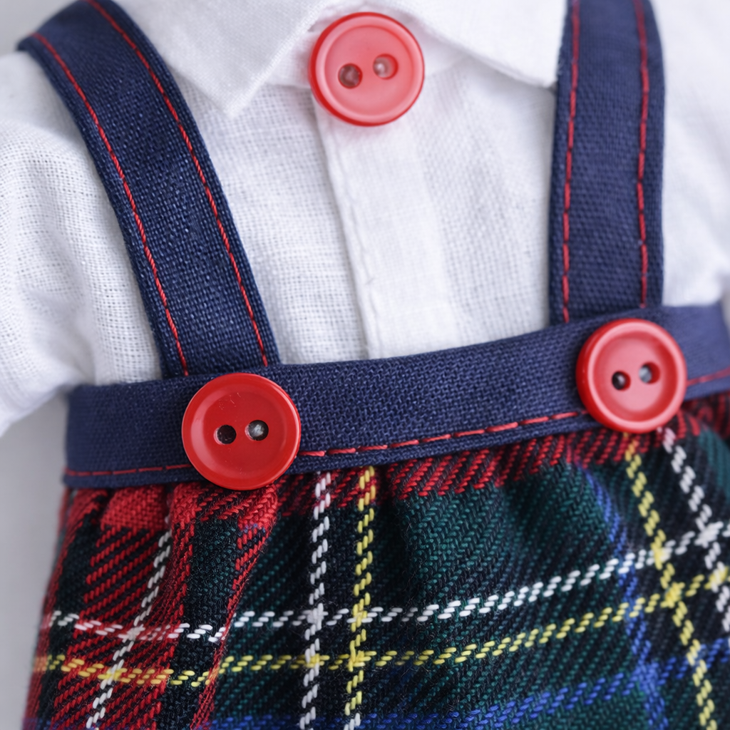 Personalized Baby Boy Lavender Sachet Magnet – Tartan Romper Baby Shower Favor (Set of 20)