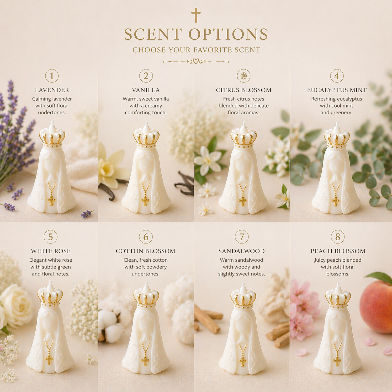 Set of 20 Baptism Candle Favors