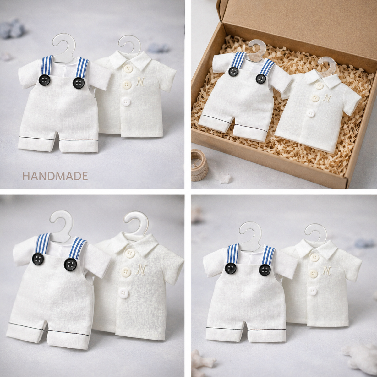 Personalized Baby Boy Lavender Sachet Magnet – Handmade Baby Shower & Baptism Favor