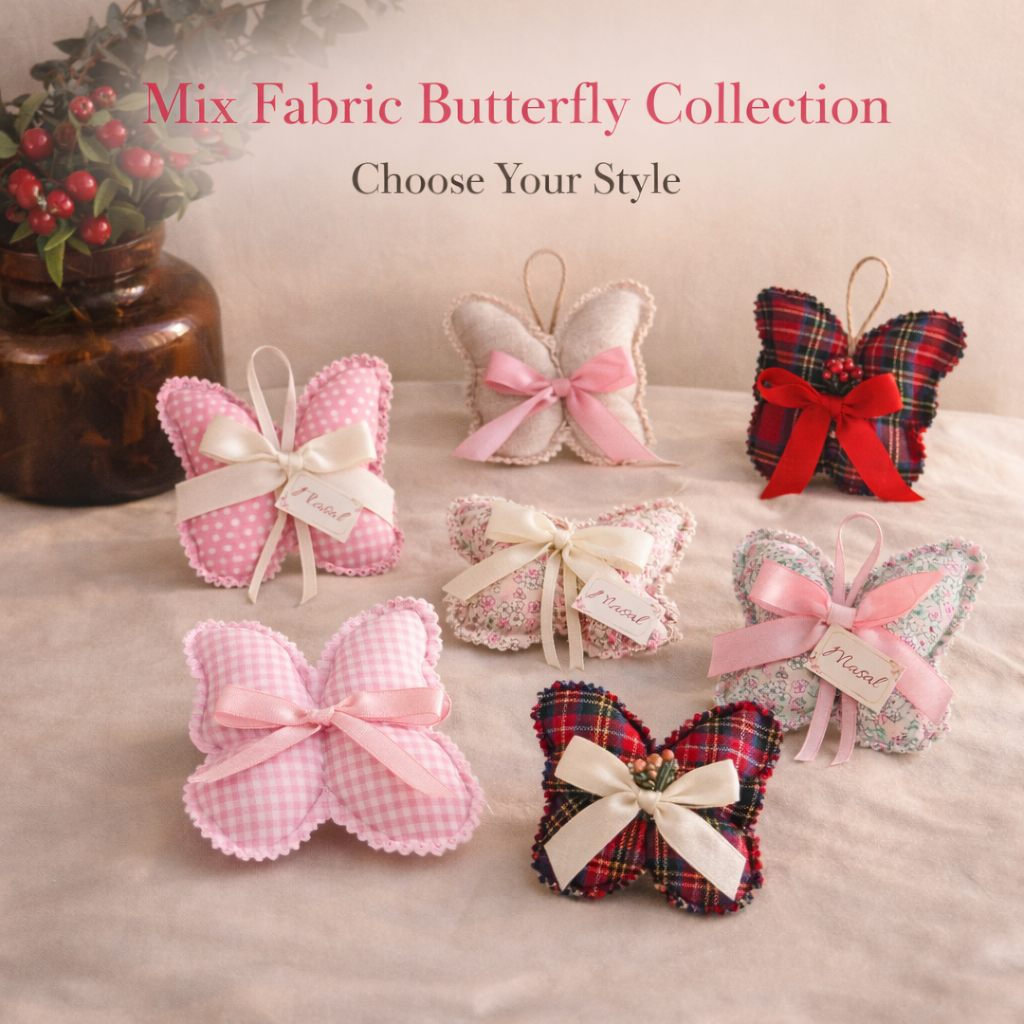 Personalized Butterfly Lavender Sachet Favor – Handmade Fabric Butterfly Baby Shower Favor – Custom Name Party Favor – Set of 20