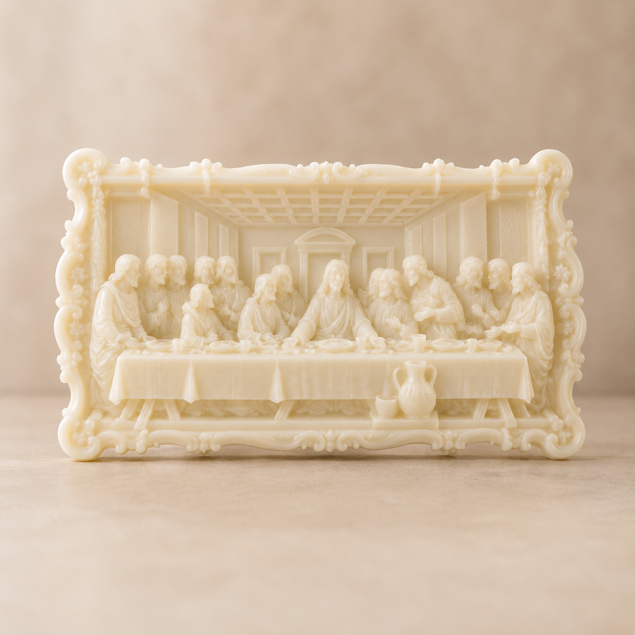Handmade Last Supper Candle – Soy Wax & Beeswax Blend | Decorative Christian Gift | Personalized Gift Ready