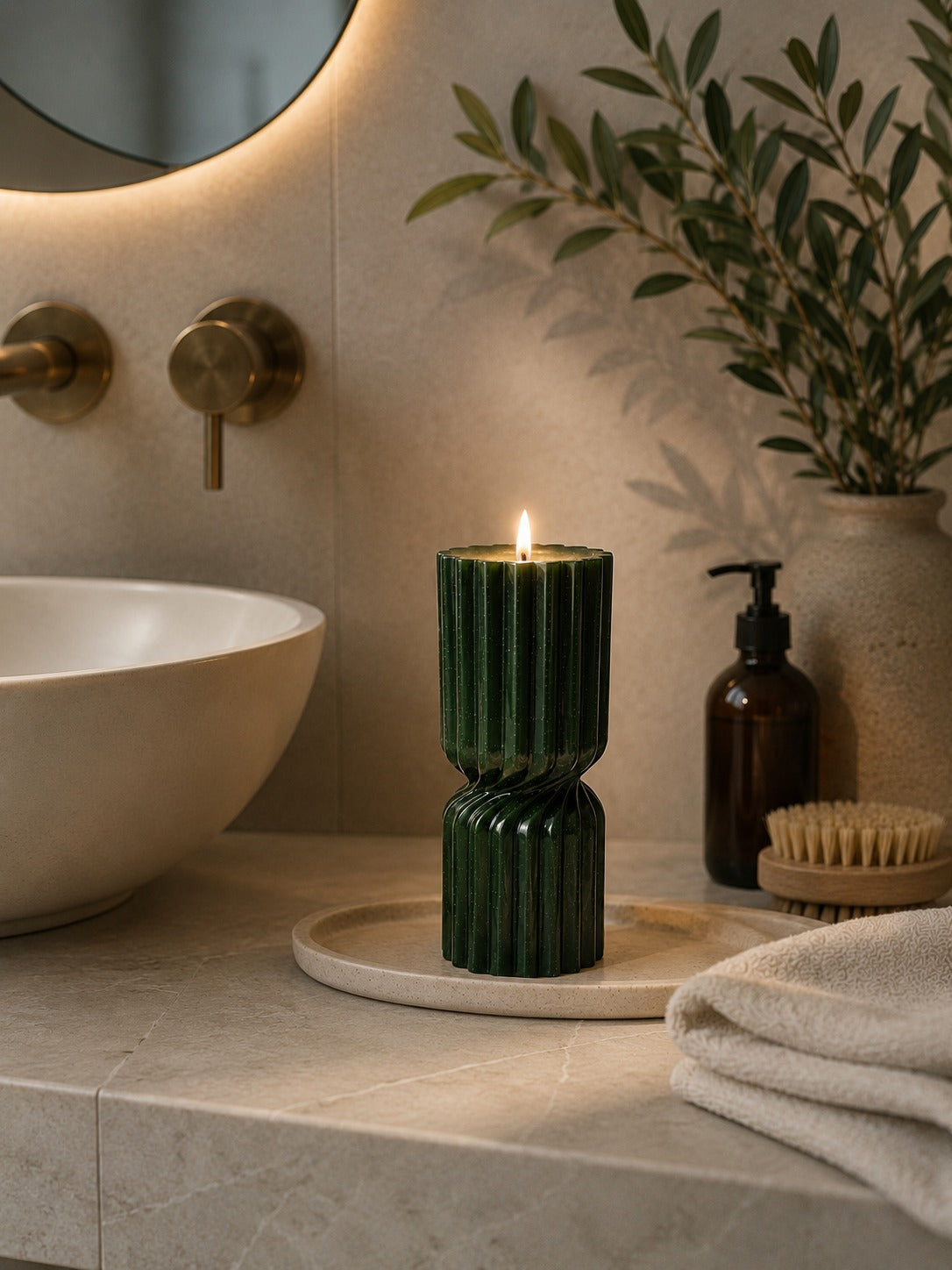 Handmade Twist Candle – Sculptural Soy Wax Scented Candle | Modern Home Decor Gift