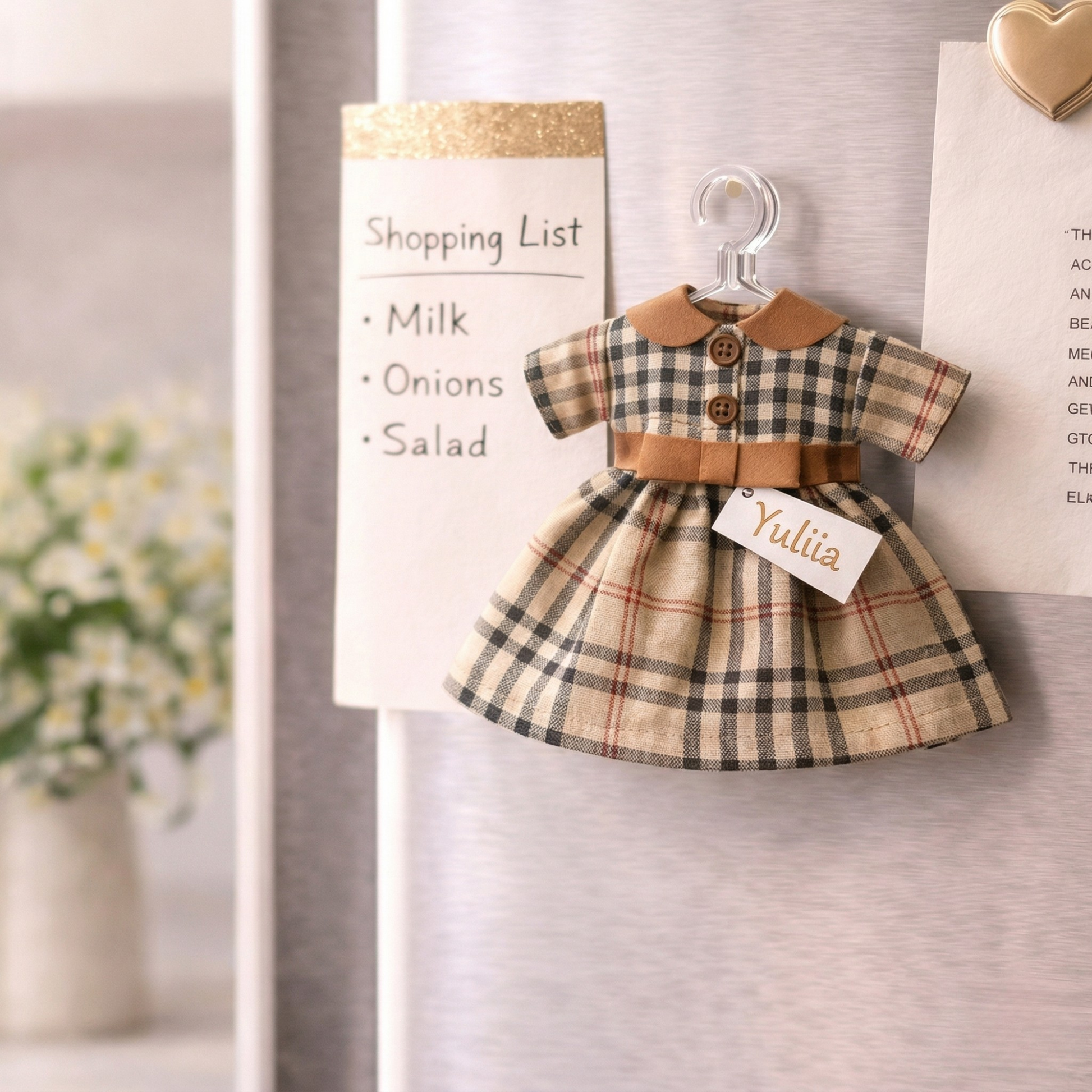 Personalized Baby Dress Lavender Sachet Magnet – Baby Shower Favor