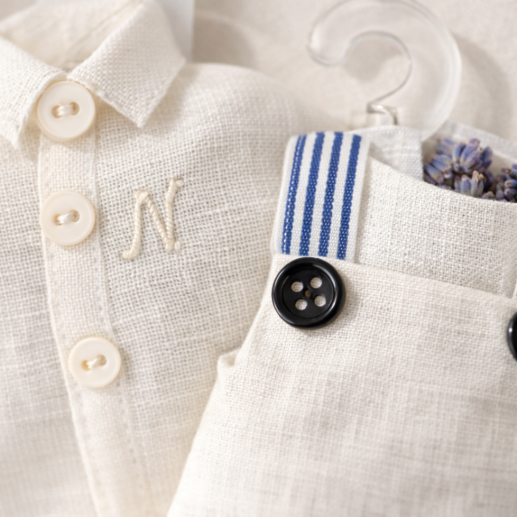 Personalized Baby Boy Lavender Sachet Magnet – Handmade Baby Shower & Baptism Favor