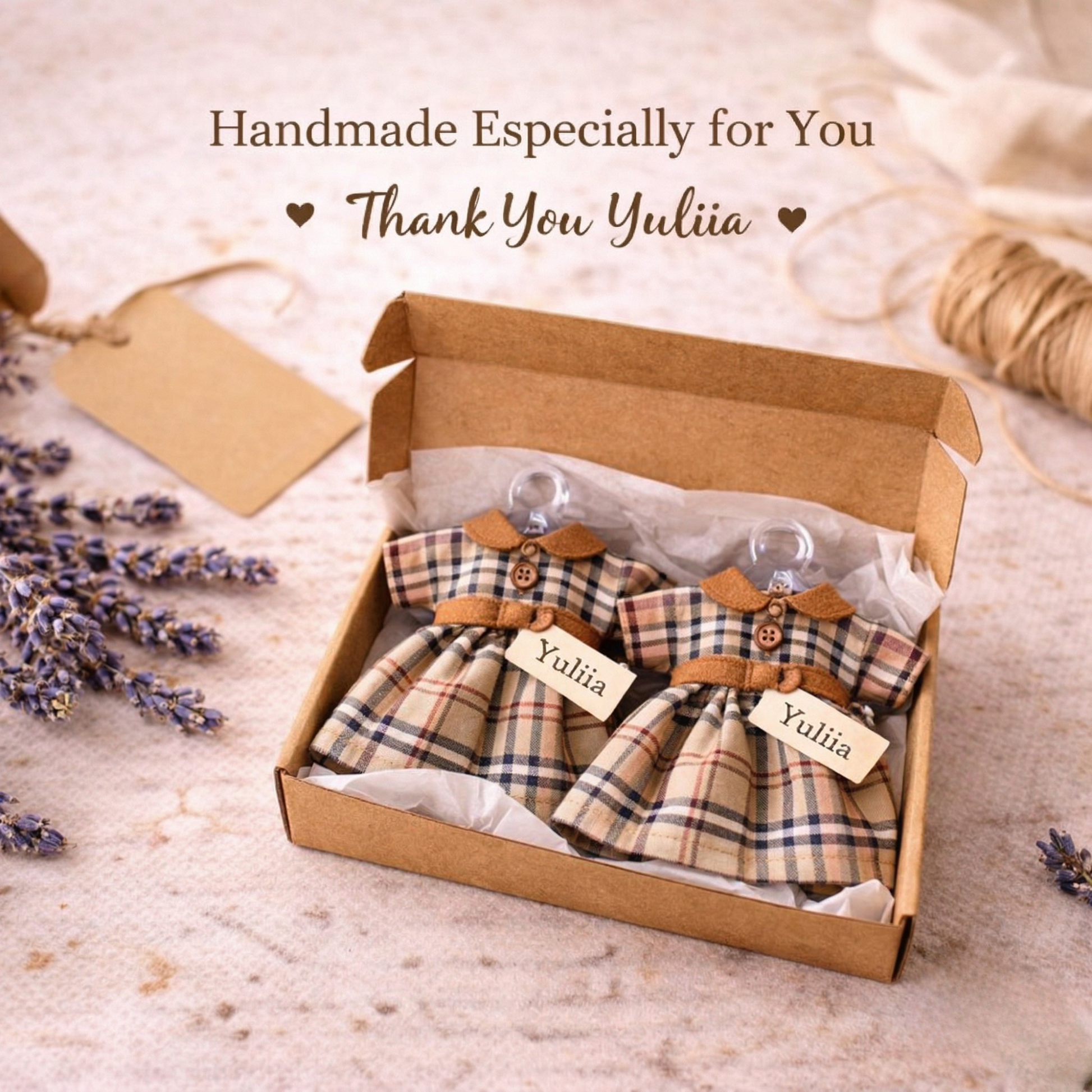 Personalized Baby Dress Lavender Sachet Magnet – Baby Shower Favor