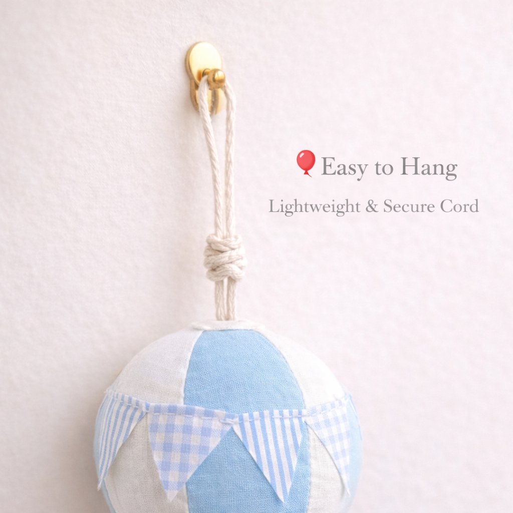 Handmade Hot Air Balloon Nursery Decor with Teddy Bear – Baby Shower Gift & Nursery Wall Hanging