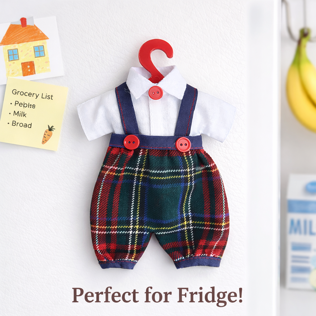 Personalized Baby Boy Lavender Sachet Magnet – Tartan Romper Baby Shower Favor (Set of 20)
